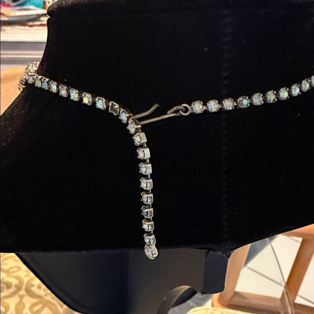 Art deco rhinestone choker vintage - Picture 3 of 6